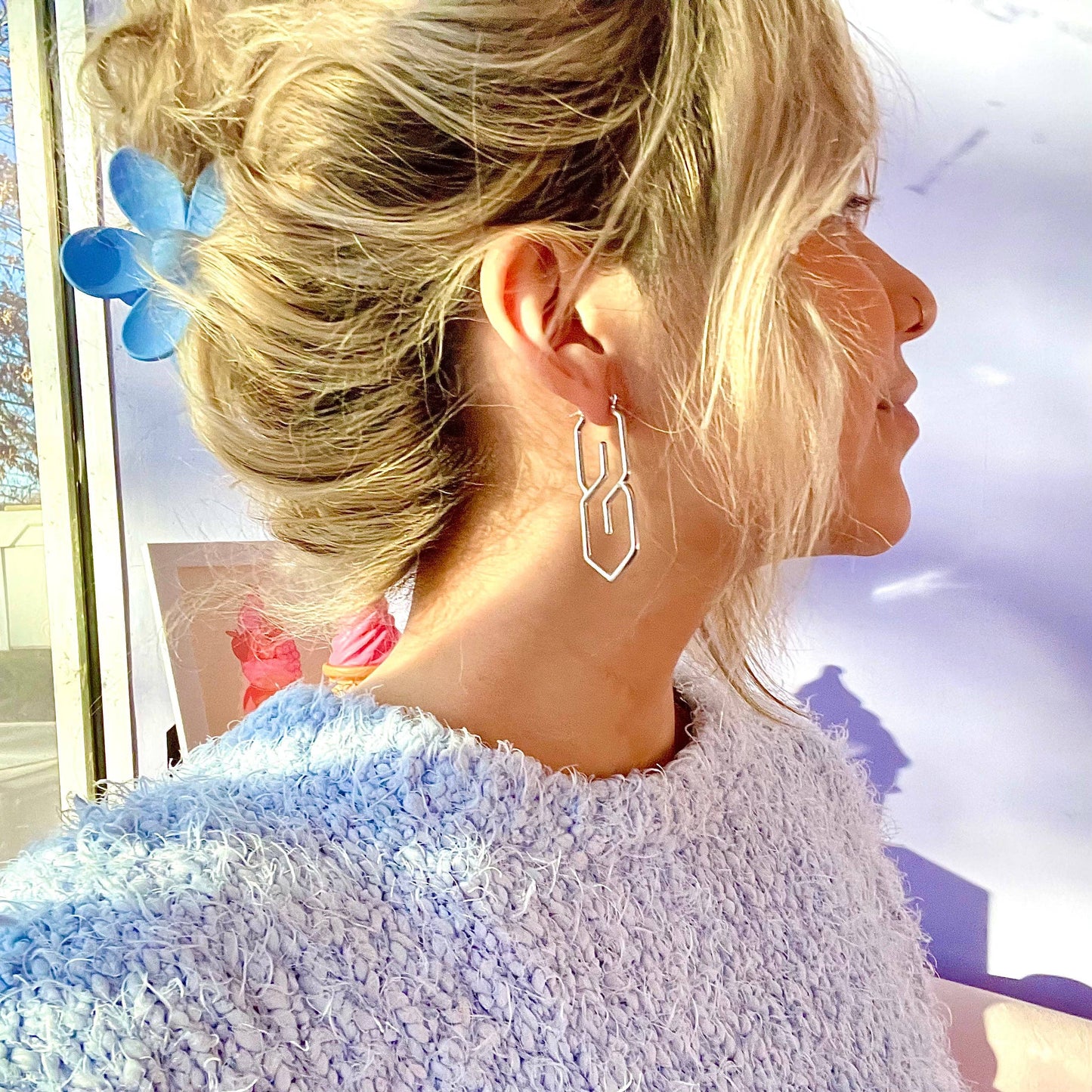 S Earrings (Silver)
