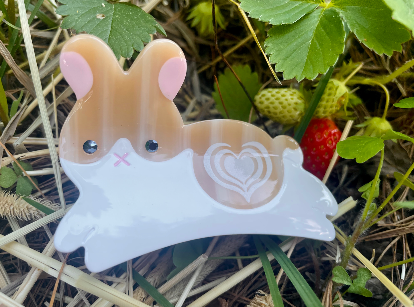 Latte Bunny Rabbit Hair Claw