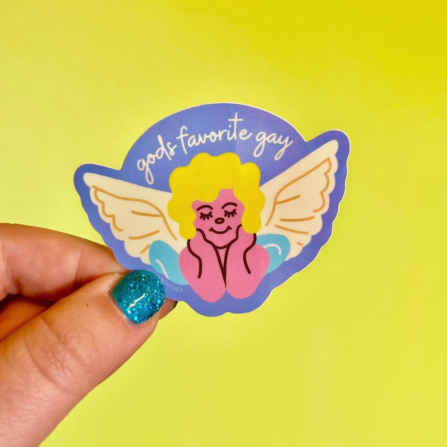 God's Favorite Gay Angel Sticker