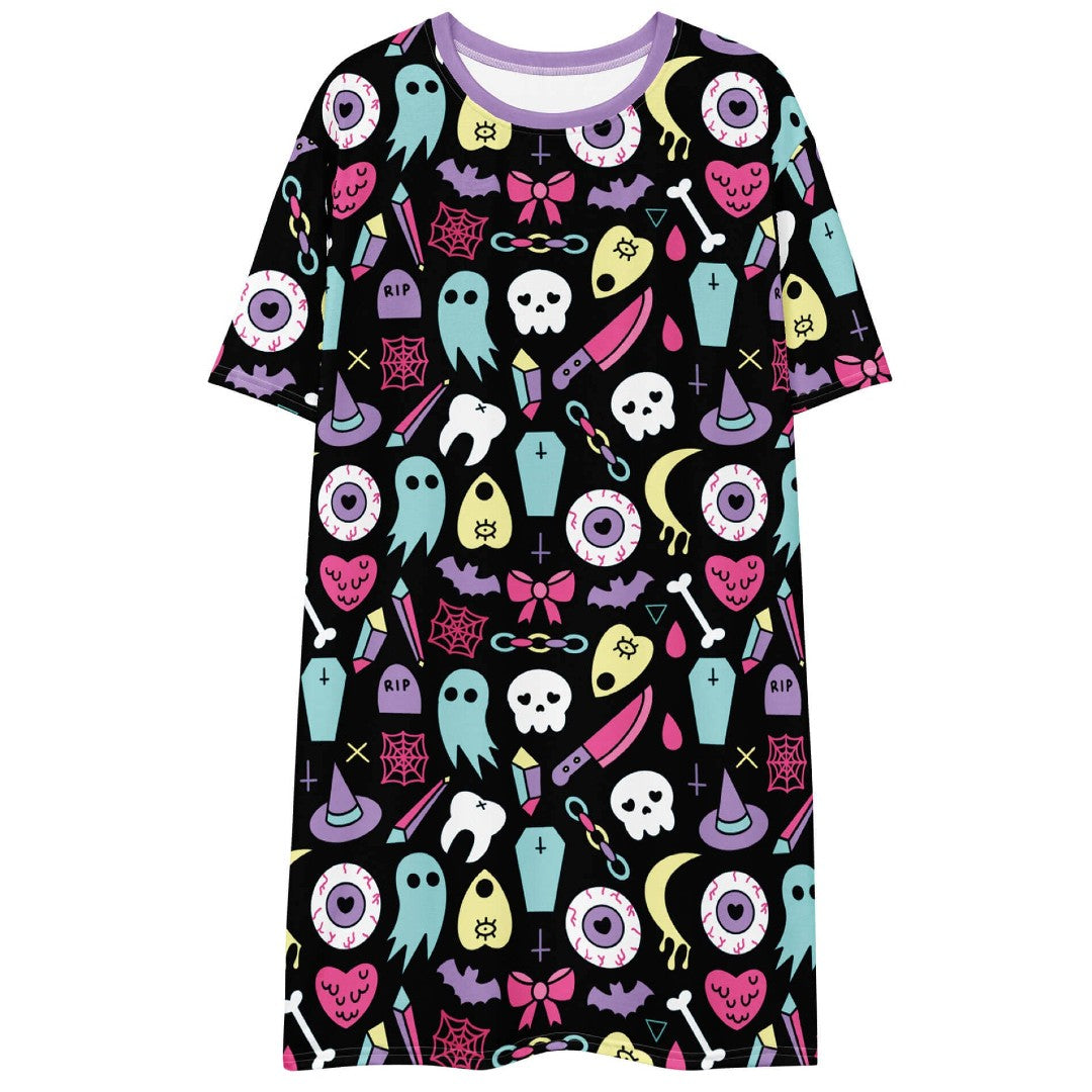Pastel Goth T-shirt Dress Stupid Kitsch Pastel Goth T-shirt Dress Stupid Kitsch