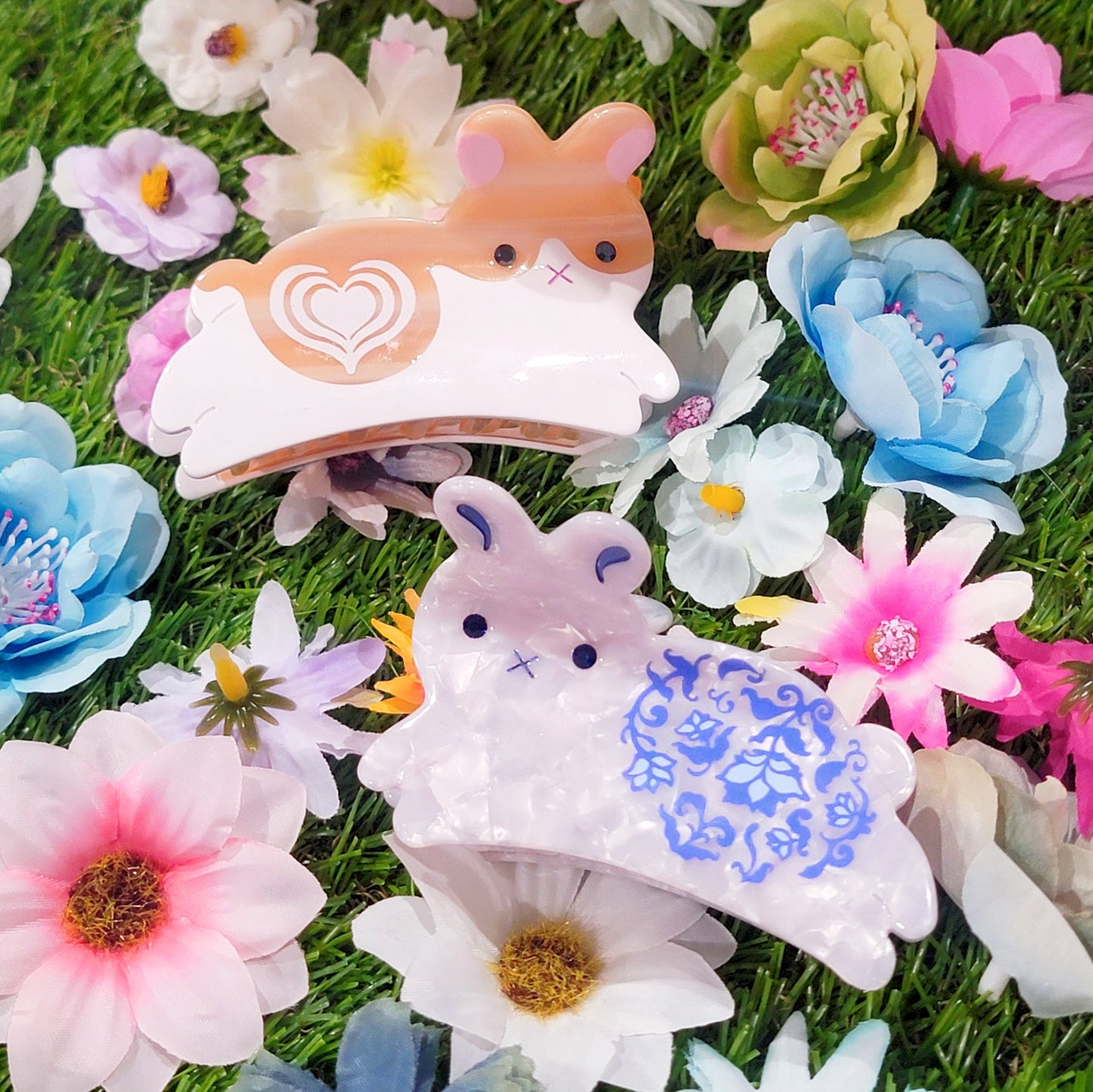 Porcelain Bunny Rabbit Hair Claw