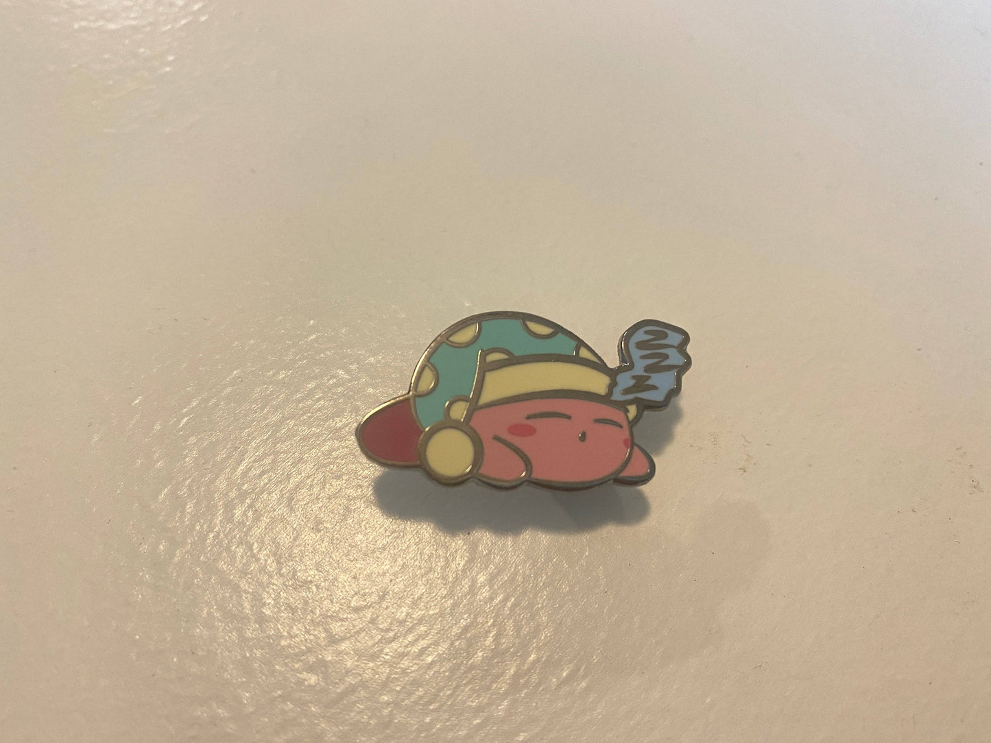 Kirby Sleeping Hard Enamel Pin