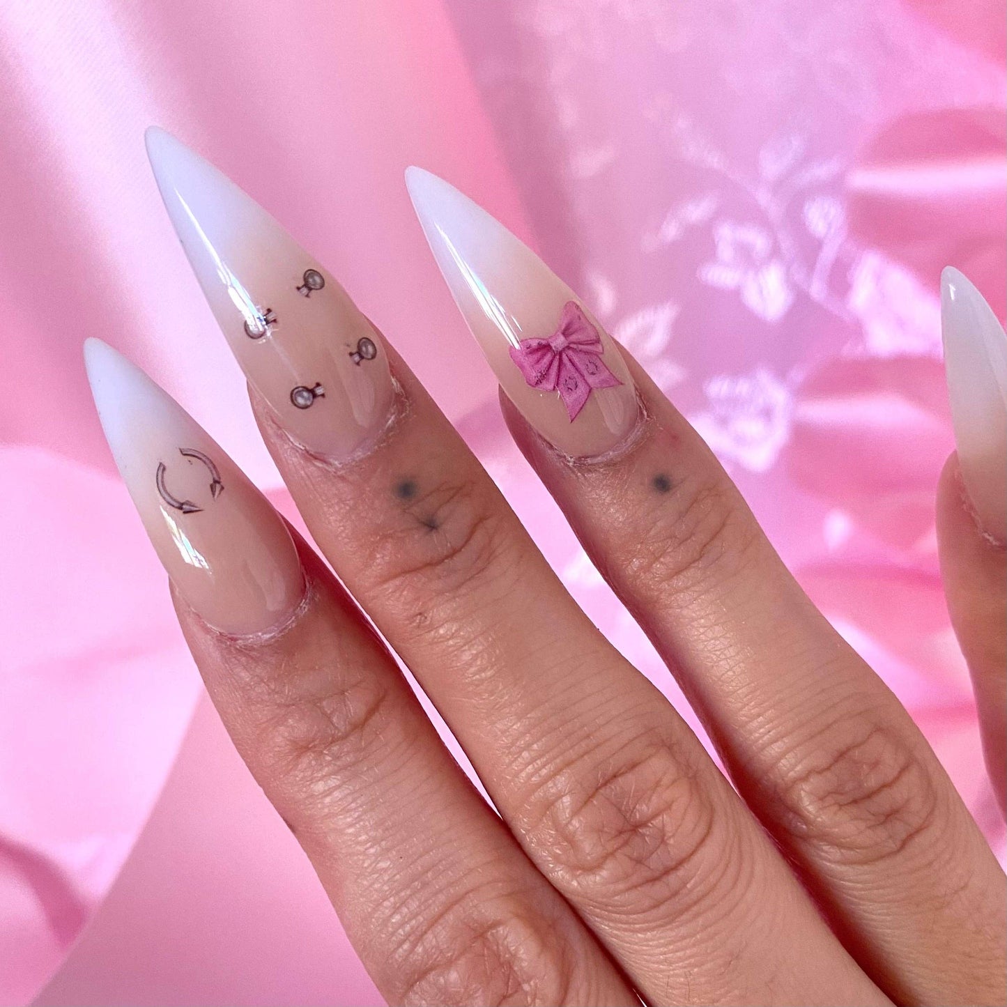 Metal Coquette Nail Decal Stickers
