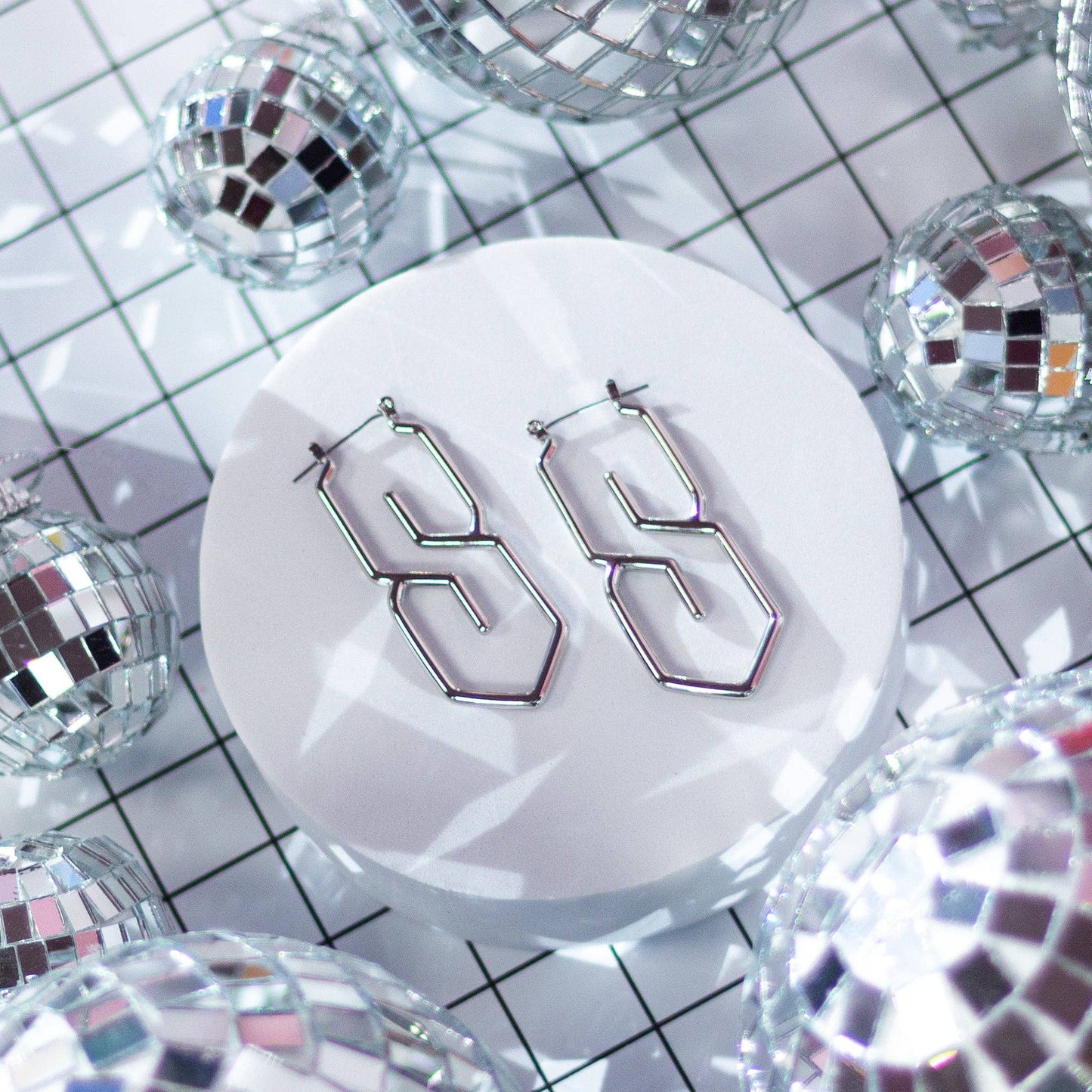 S Earrings (Silver)