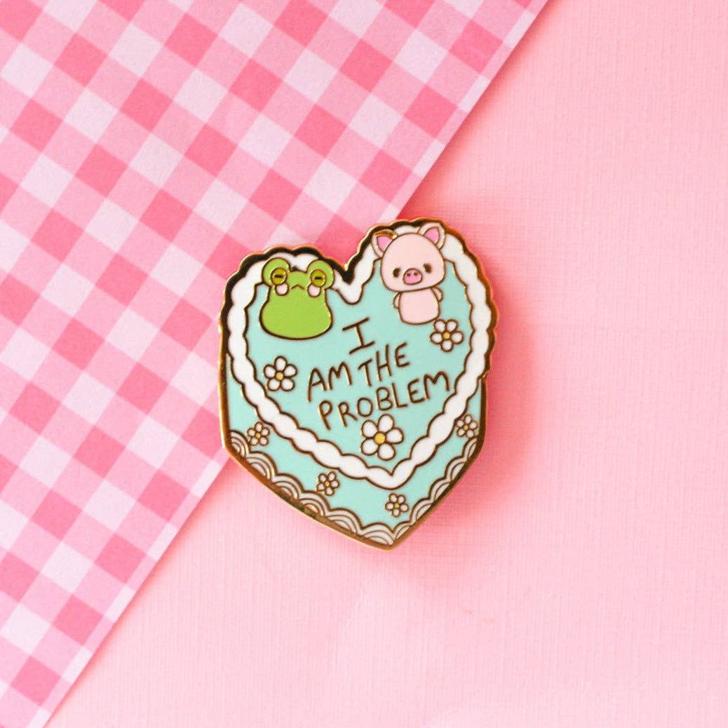 Problem Cake Enamel Pin by Basura Gang