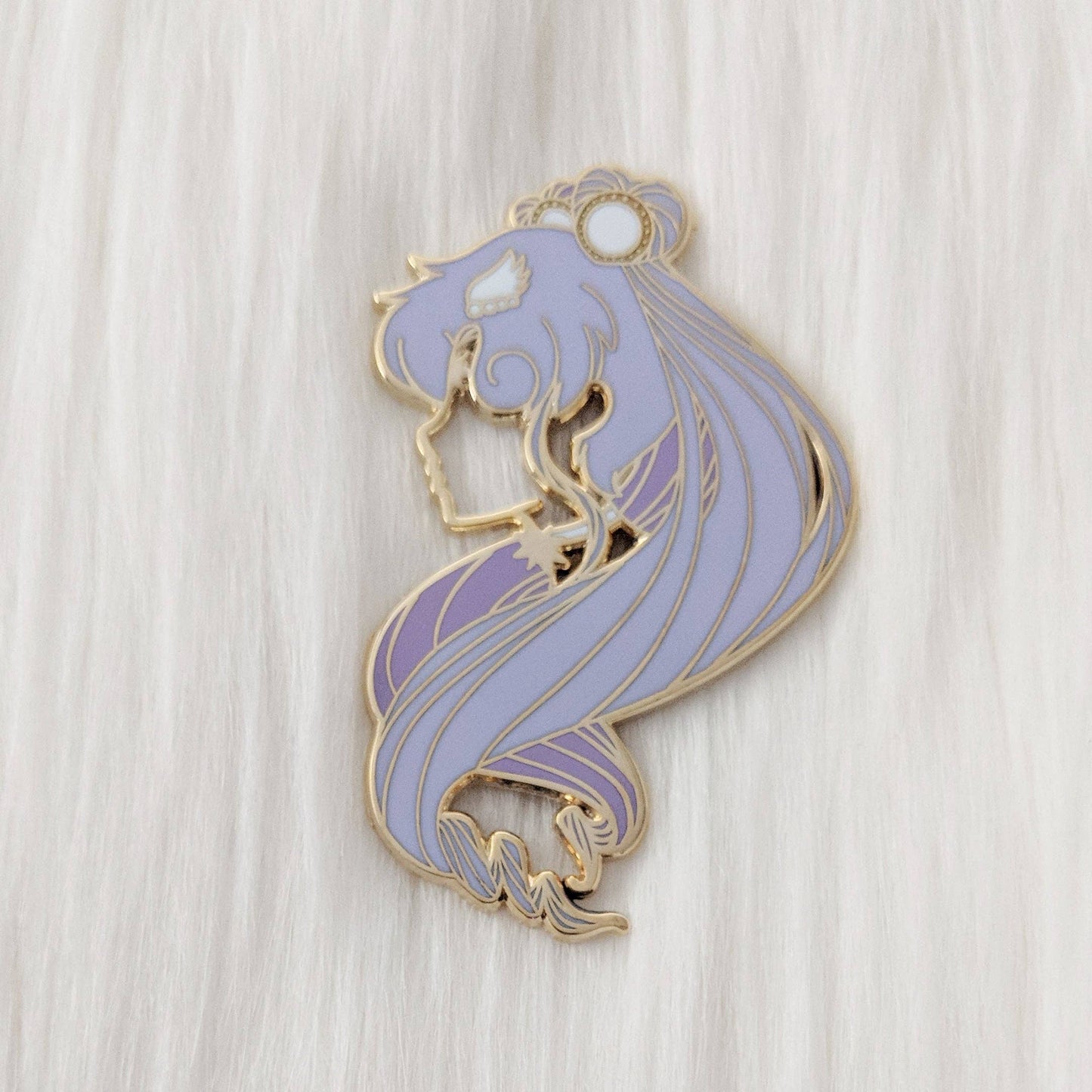 Cosmos Moonie Silhouette Enamel Pin