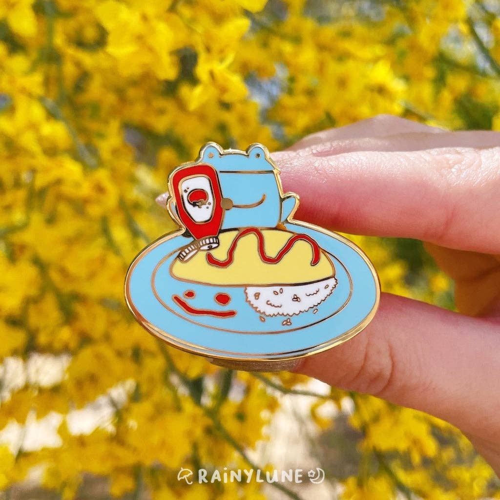 Omelet Frog Enamel Pin