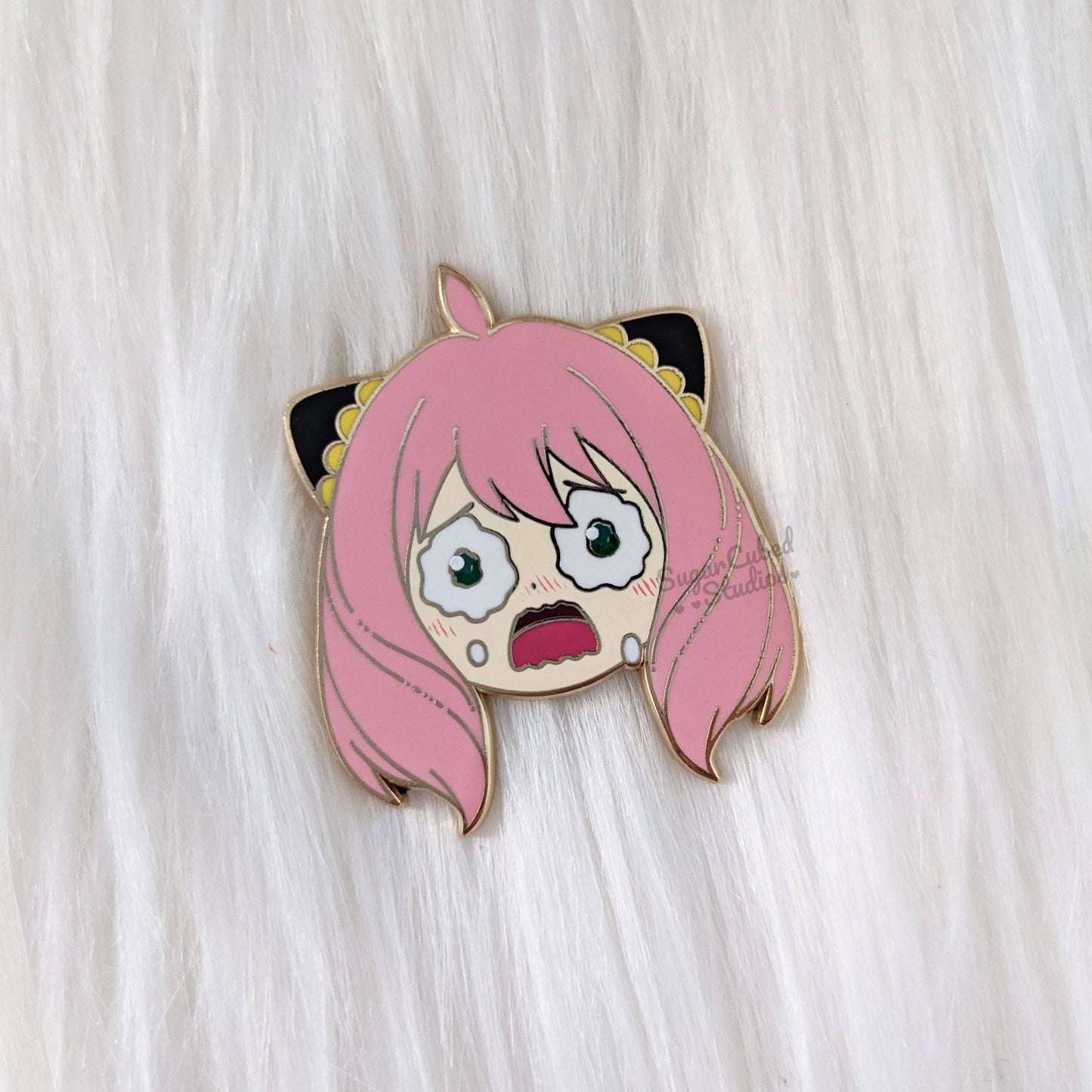 Cry Anya Enamel Pin by Sugar Cubed Studios available at stupidkitsch.com