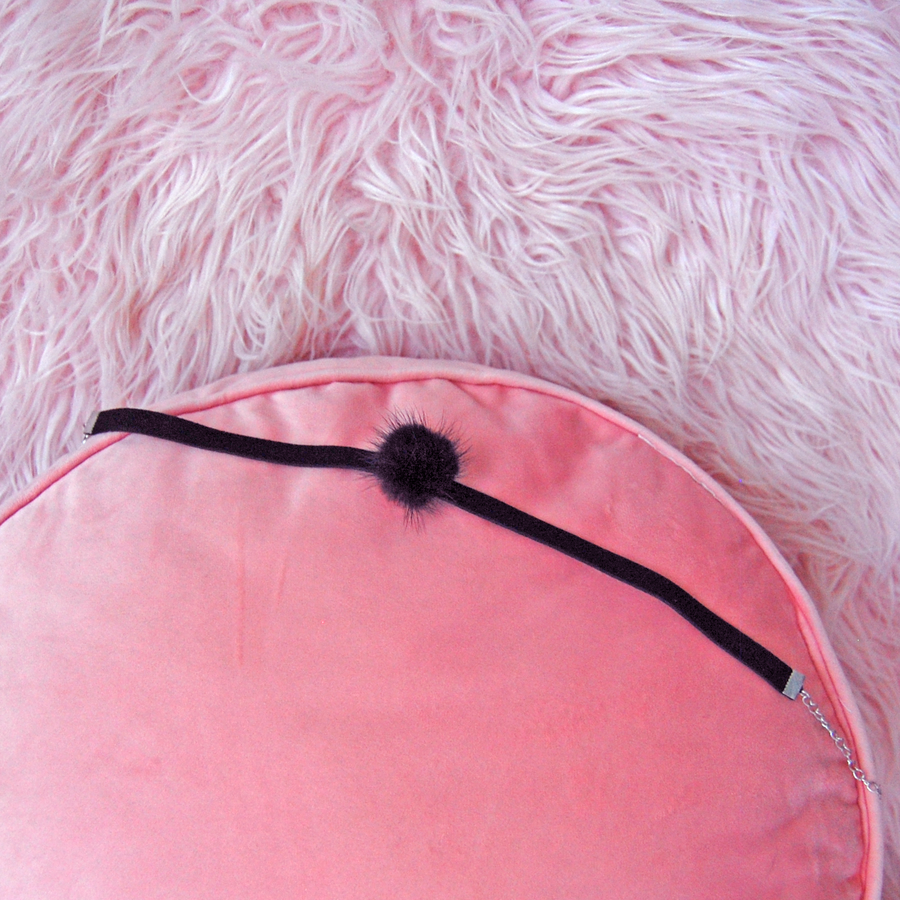 Black Pom Pom Choker