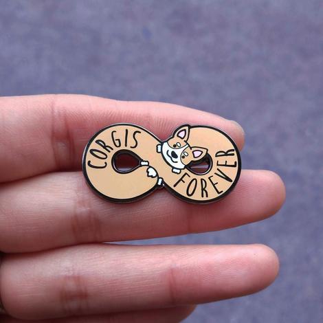 Corgis Forever Enamel Pin