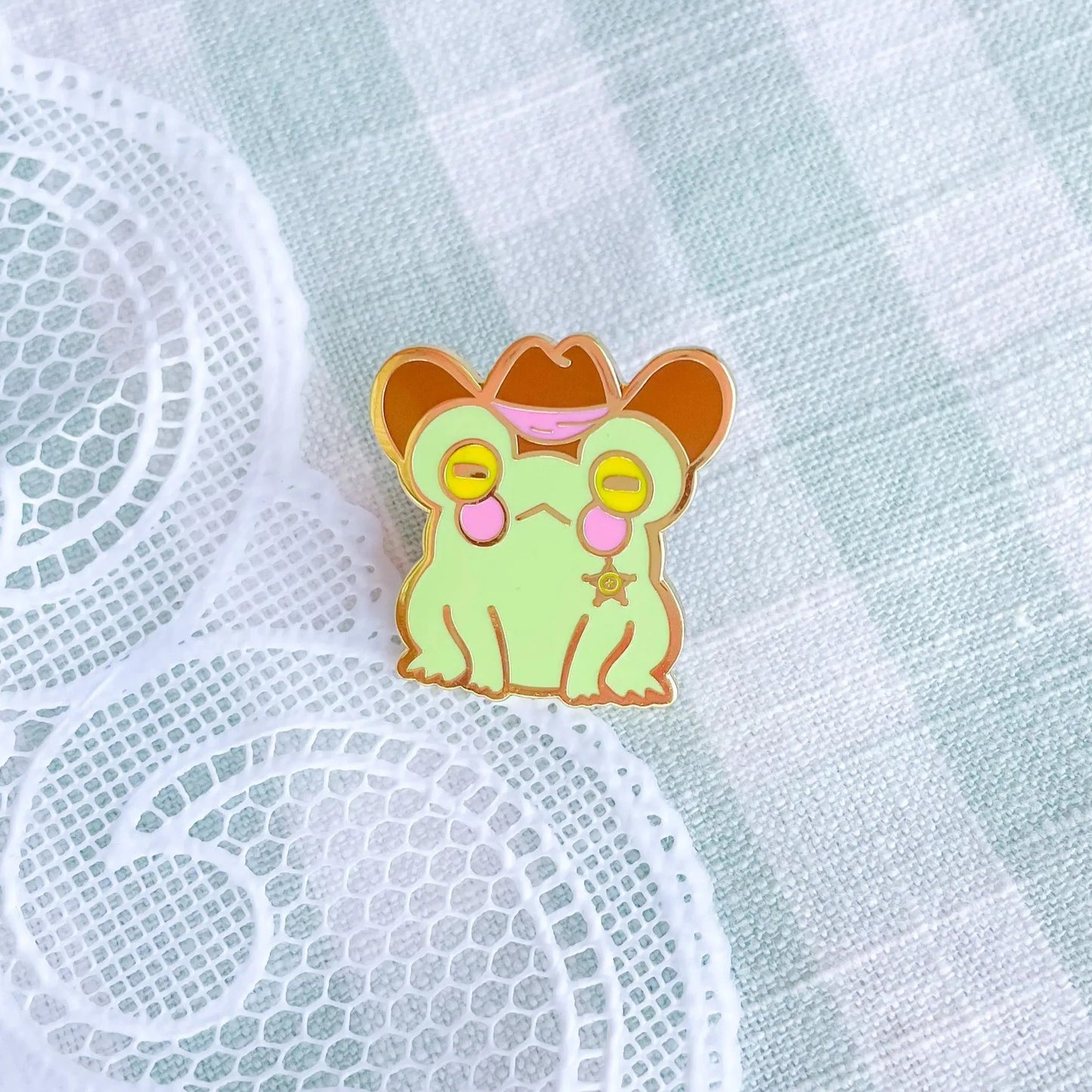 Kawaii Cowboy Froggy Enamel Pin