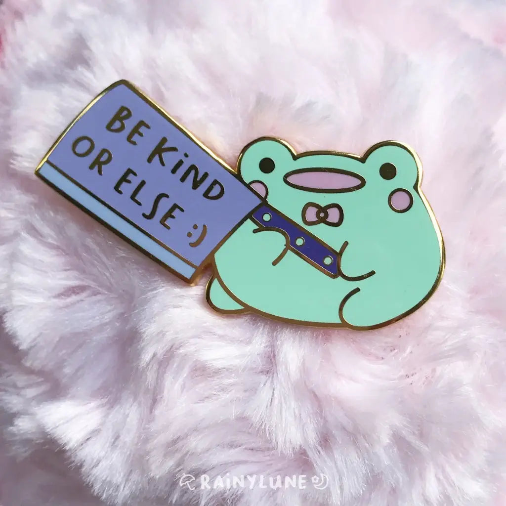 Friend the Frog Knife Enamel Pin