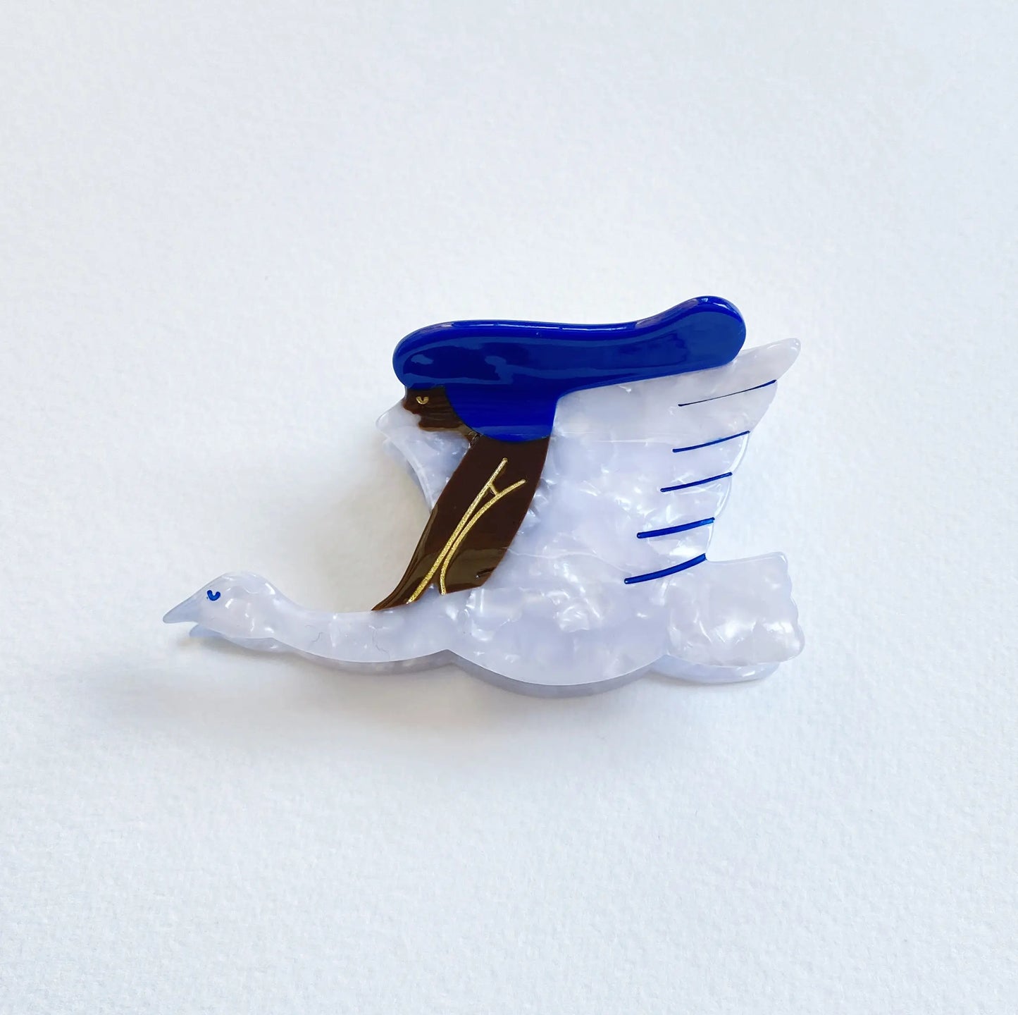 Girl and Swan Hair Claw