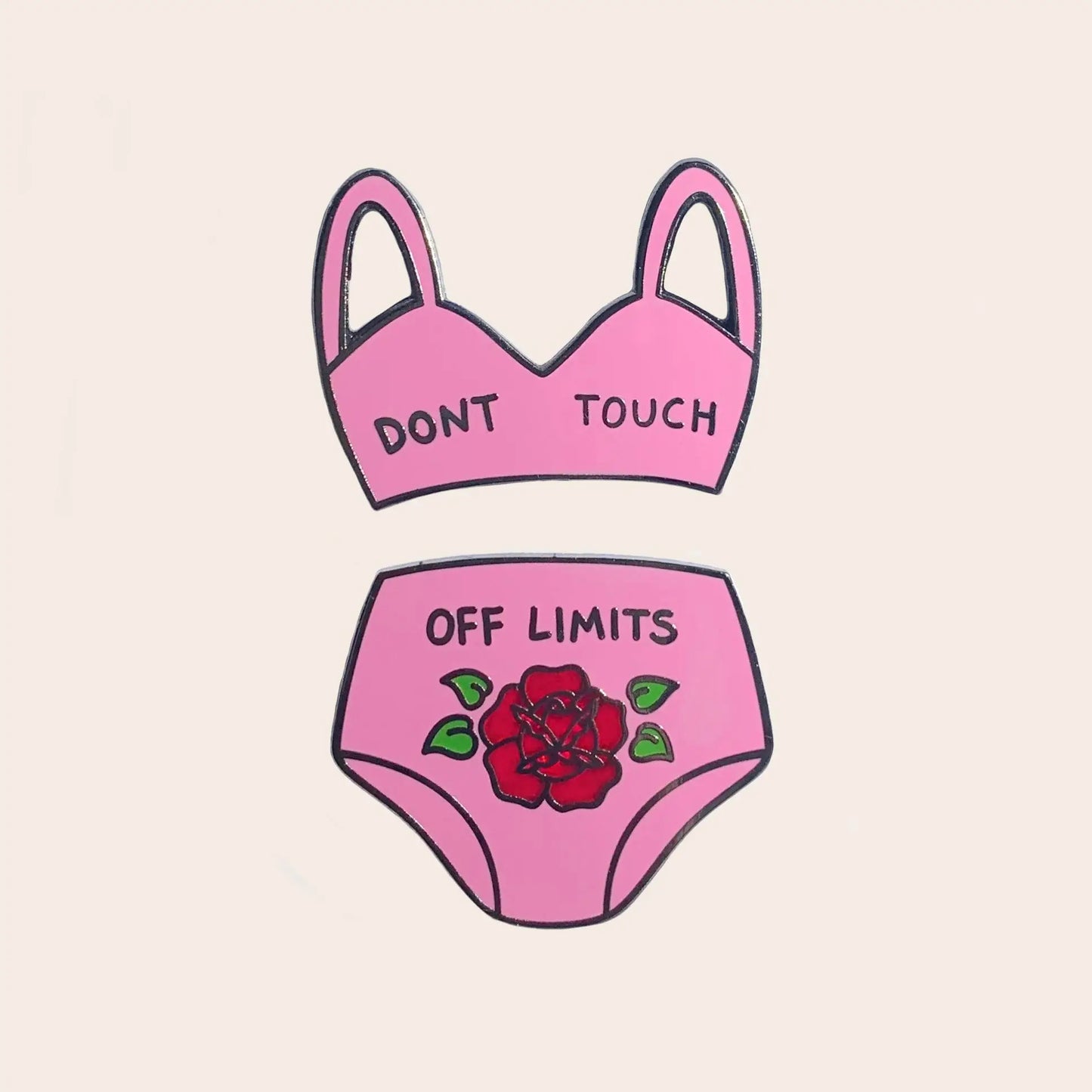 Pink Lingerie Enamel Pin Set