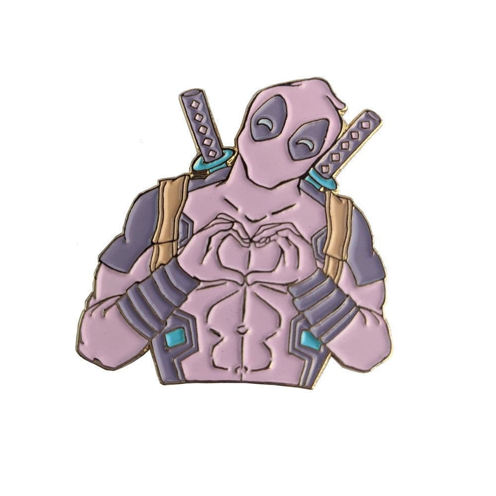 Pastel I Heart U Deadpool Enamel Pin