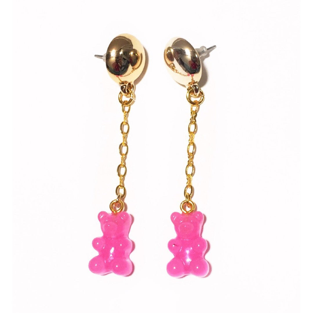 Pink Gummy Bear Earrings