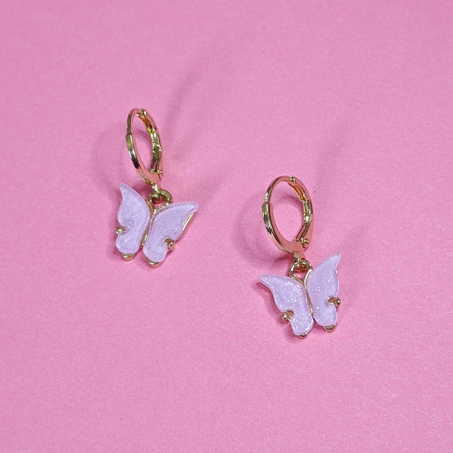 Butterfly Huggie Hoop Earrings