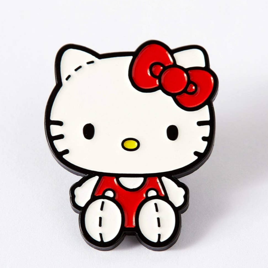 Retro Hello Kitty Stitches Enamel Pin