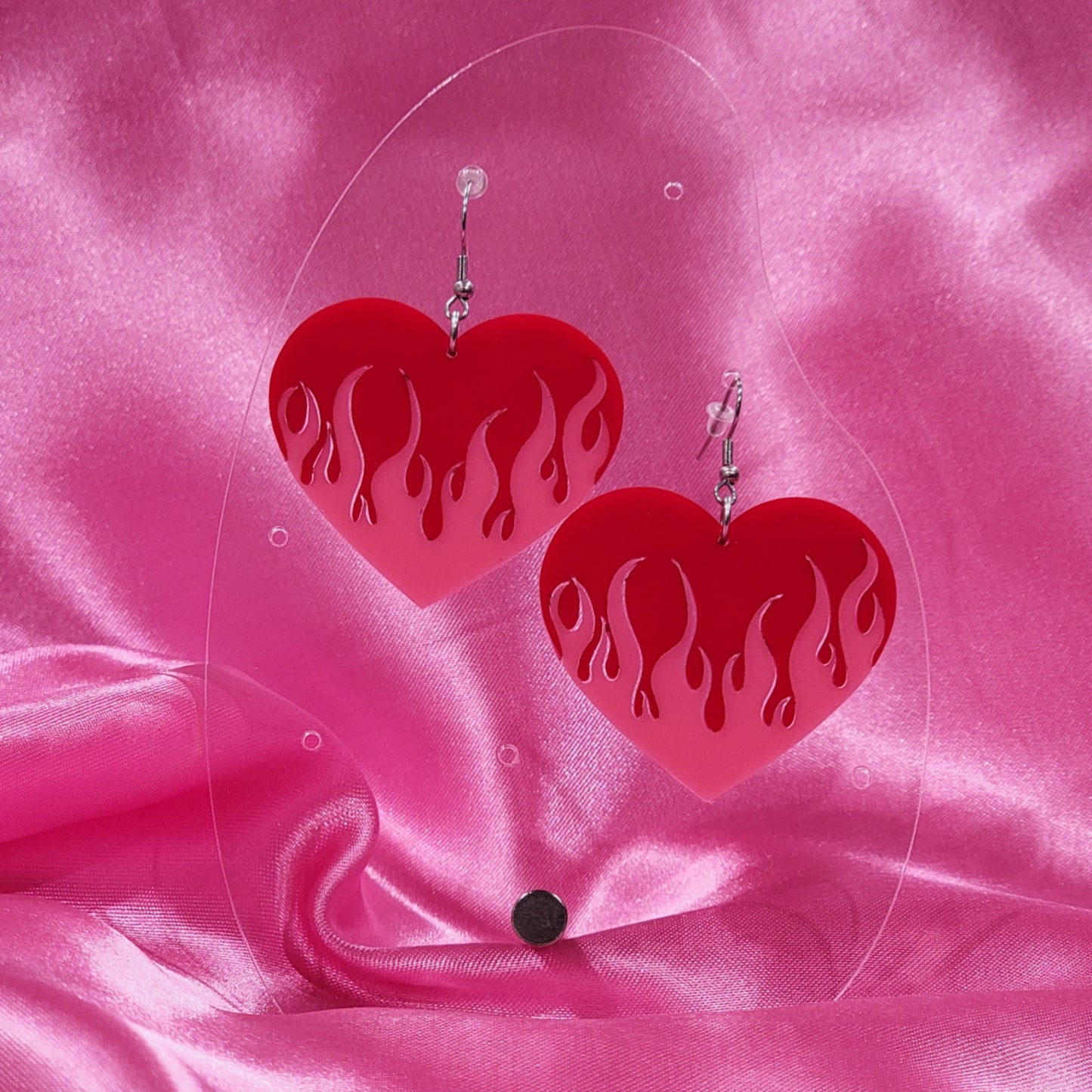 Flame Heart Earrings