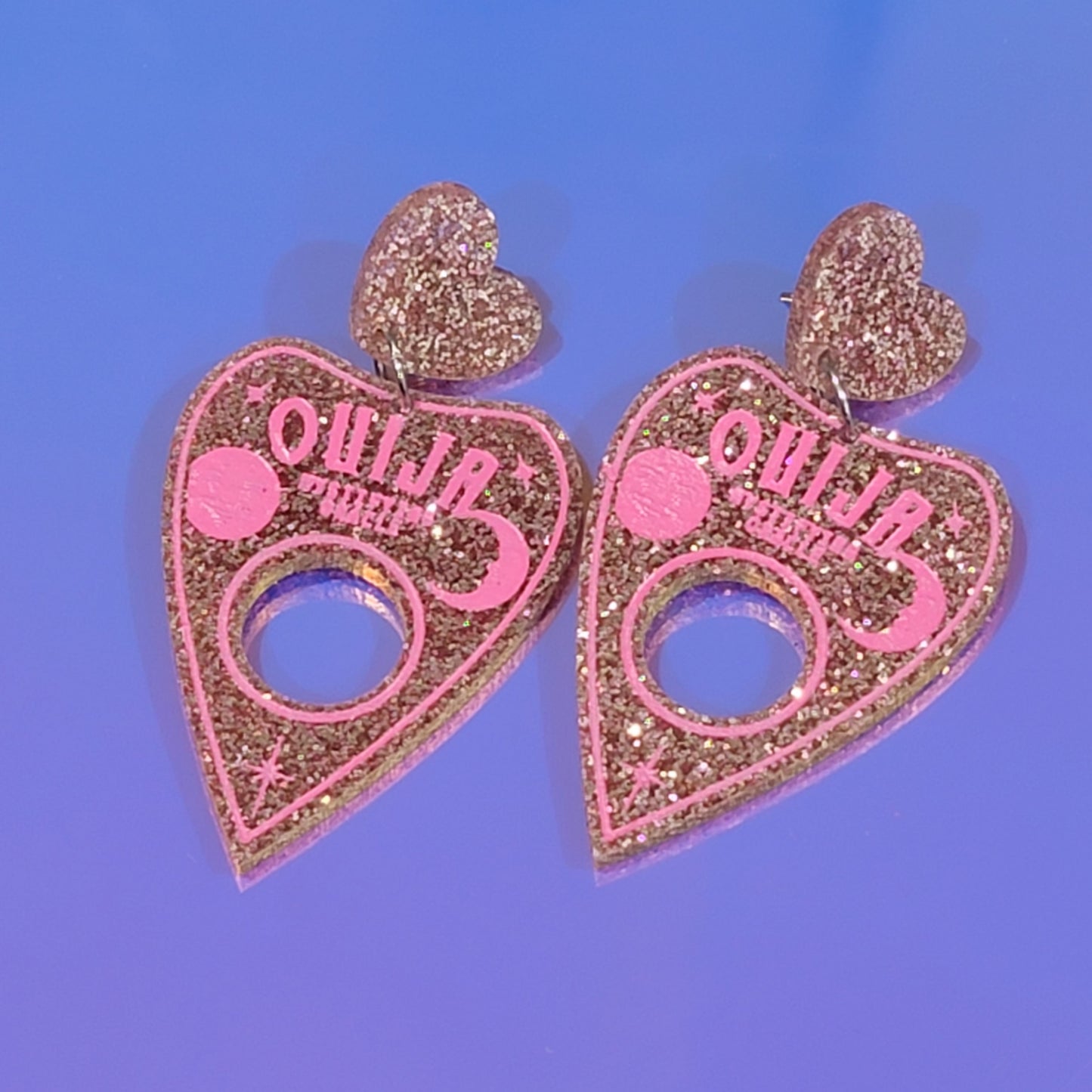 Ouija Planchette Acrylic Earrings