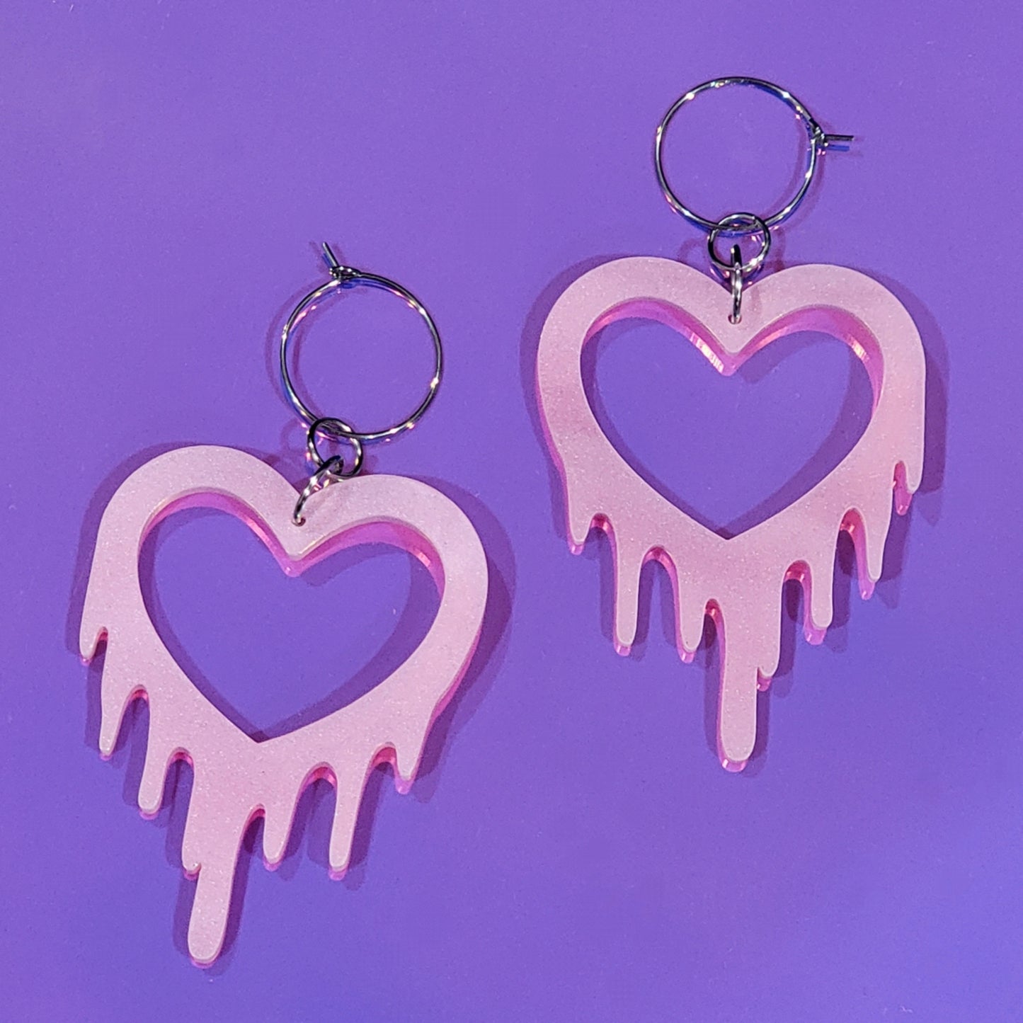 Melting Hearts Acrylic Earrings