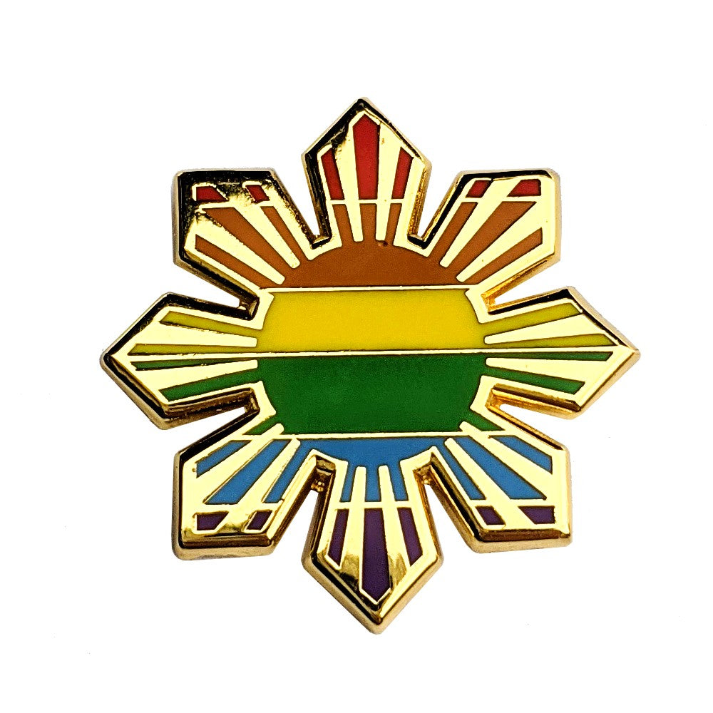 Rainbow Pride Sun Enamel Pin