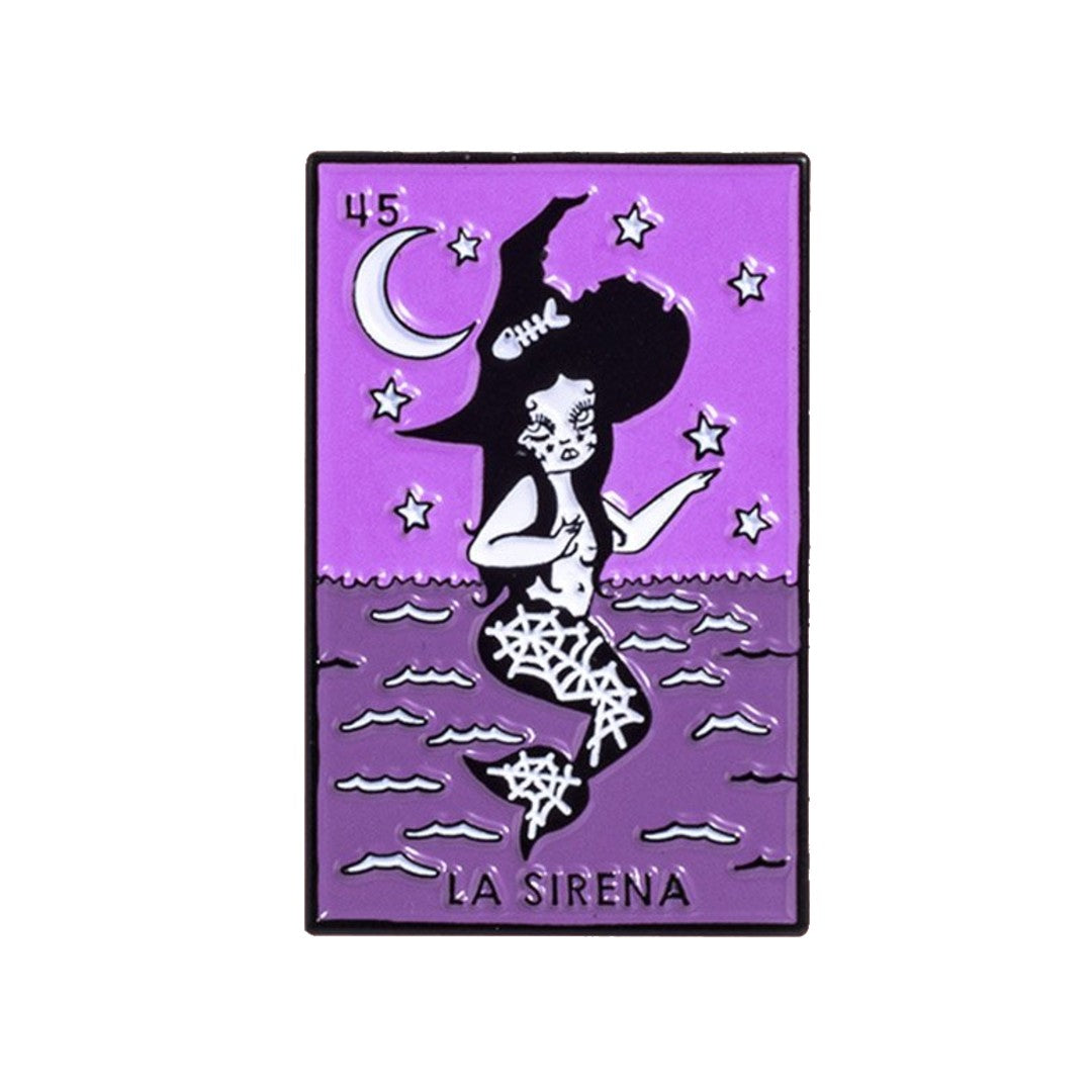 Spooky La Sirena Enamel Pin