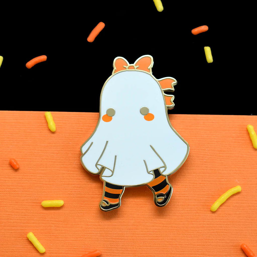 Vintage Halloween Ghost Enamel Pin