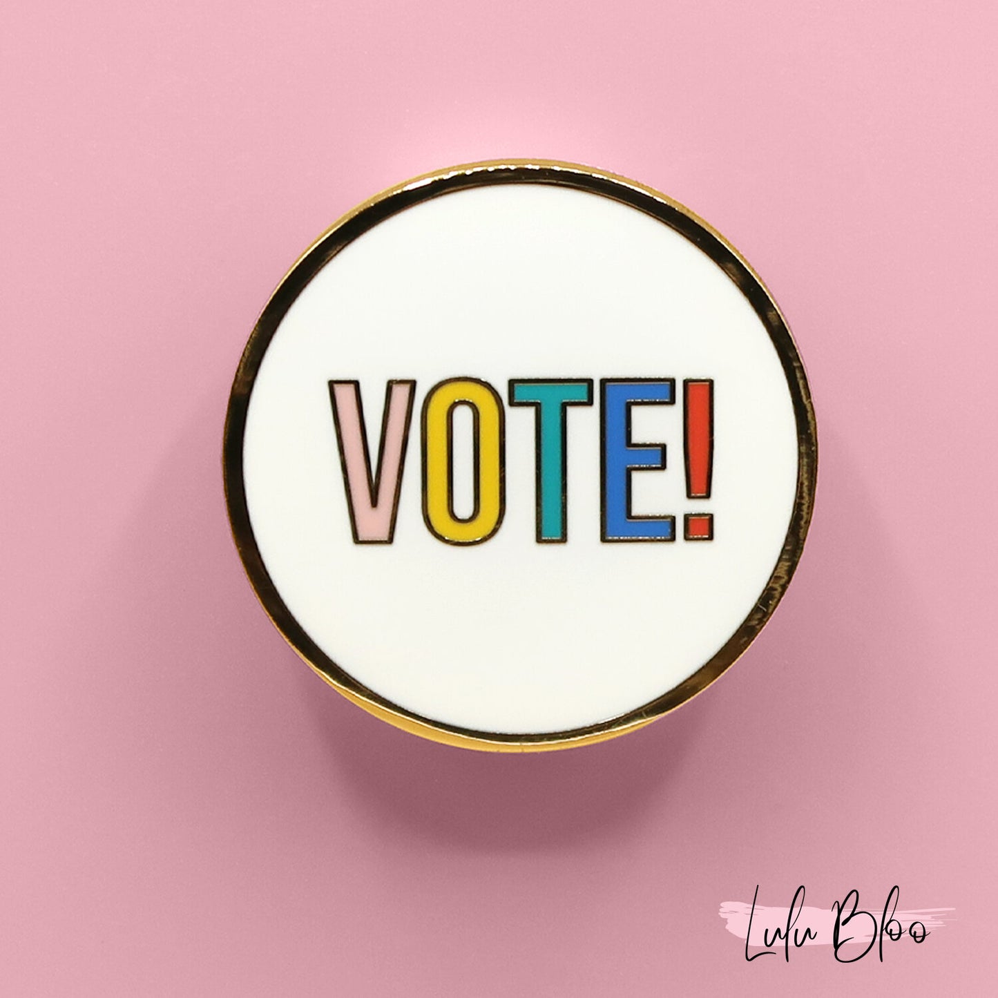 Vote Rainbow Enamel Pin
