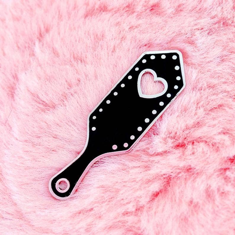 Black Paddle Enamel Pin