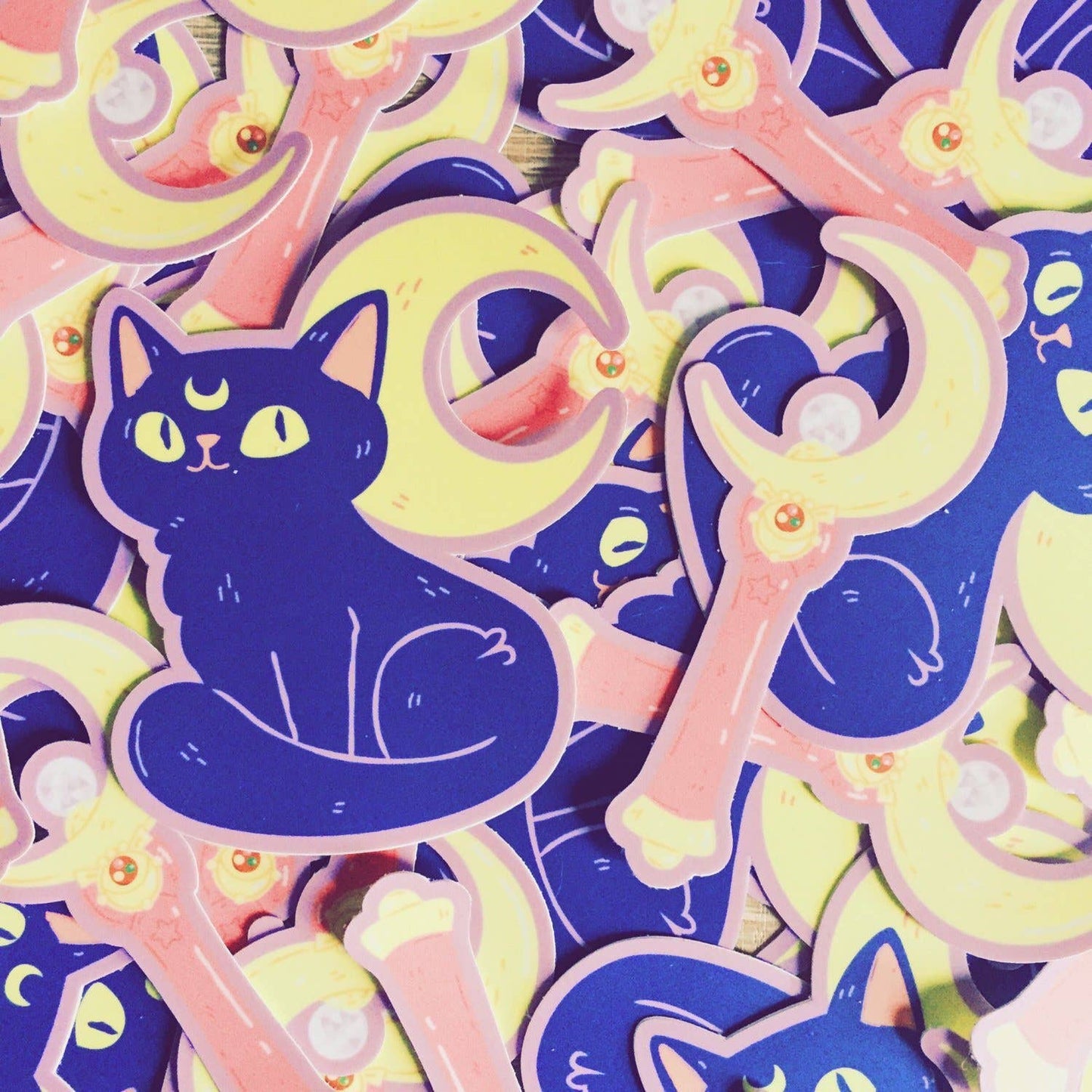 Moon Kitty Vinyl Sticker Set