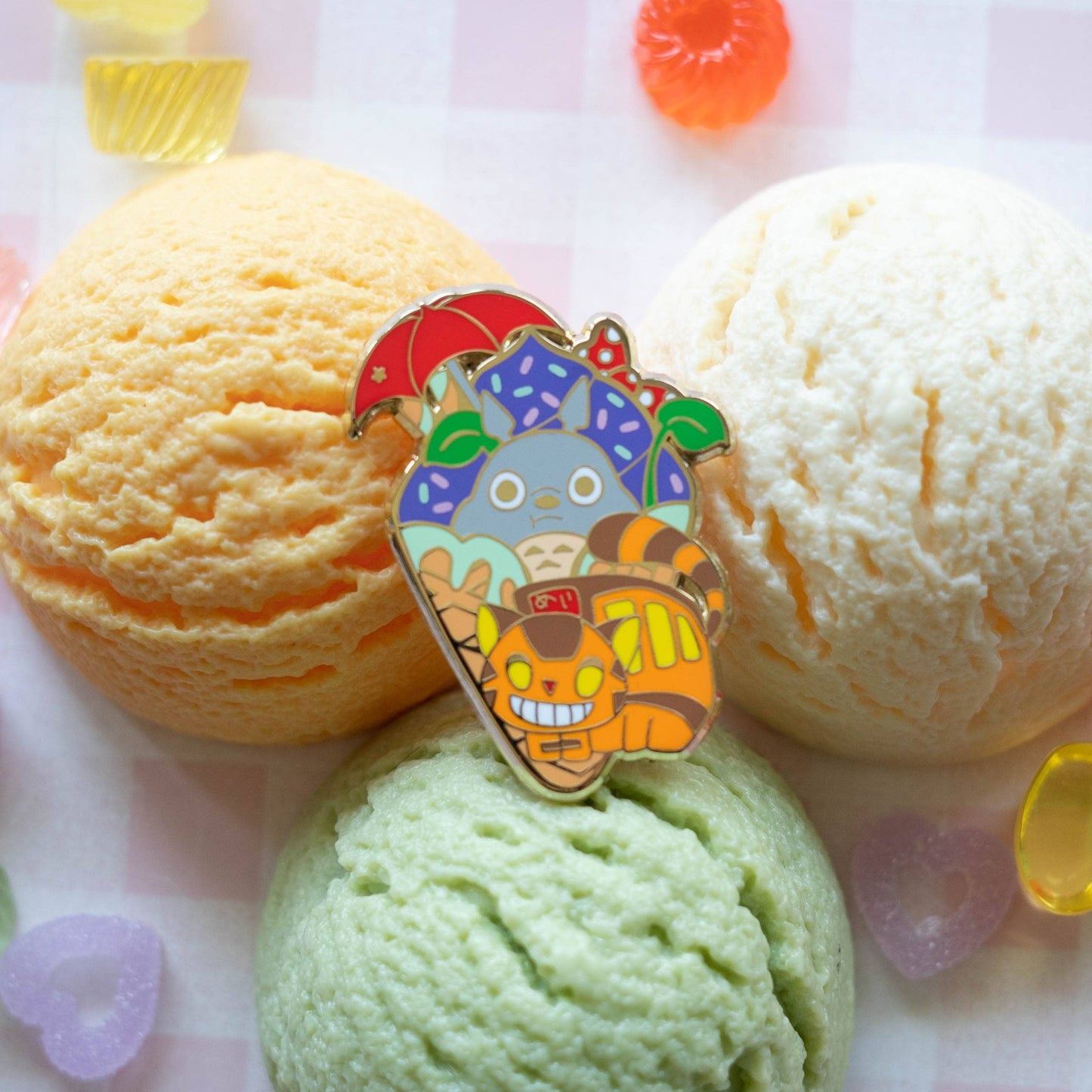 Totoro Icecream Enamel Pin by Naytendo