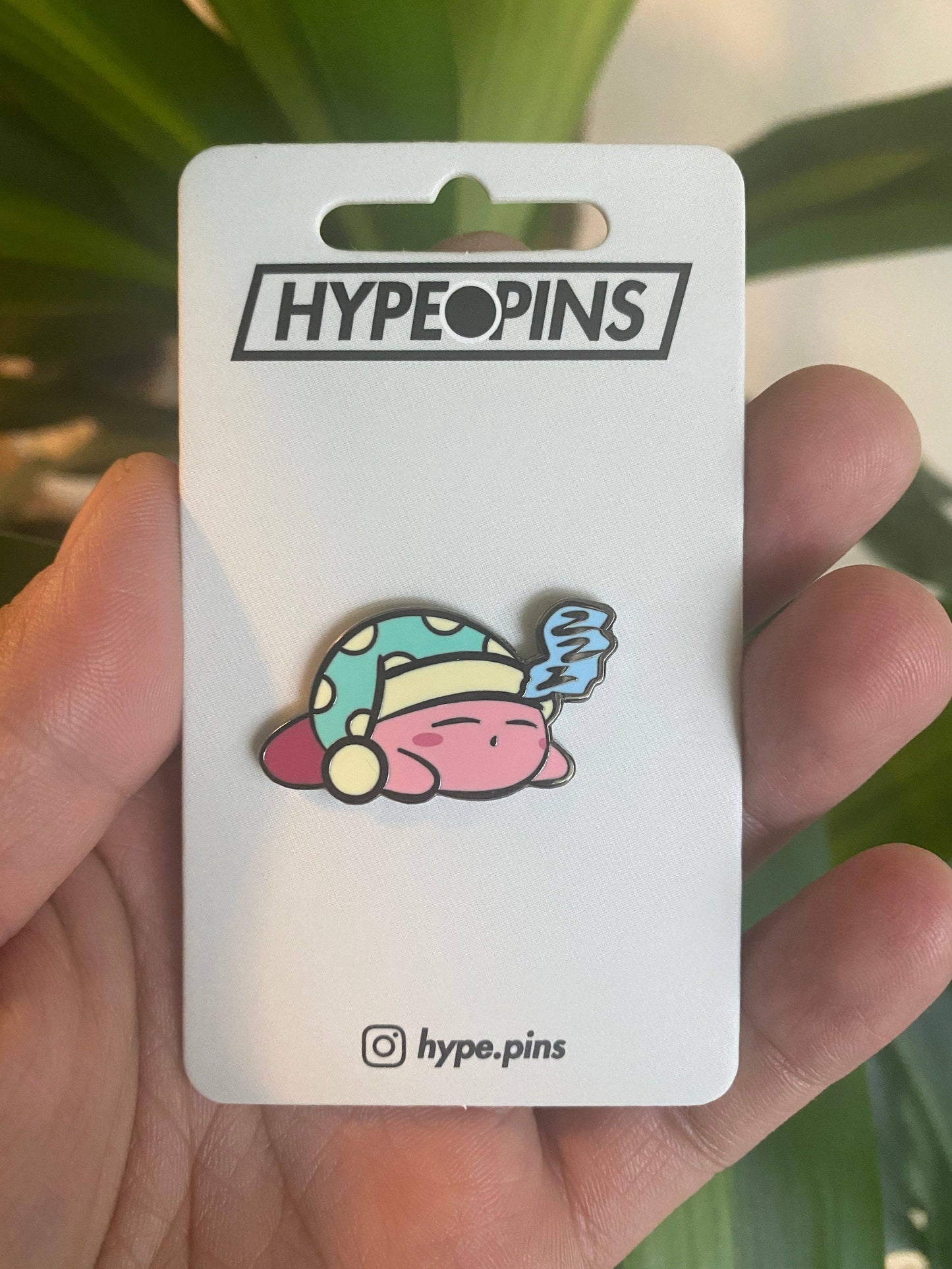 Kirby Sleeping Hard Enamel Pin