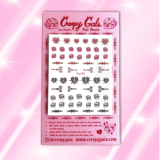 Bimbo and Goth Besties Nail Decal Stickers