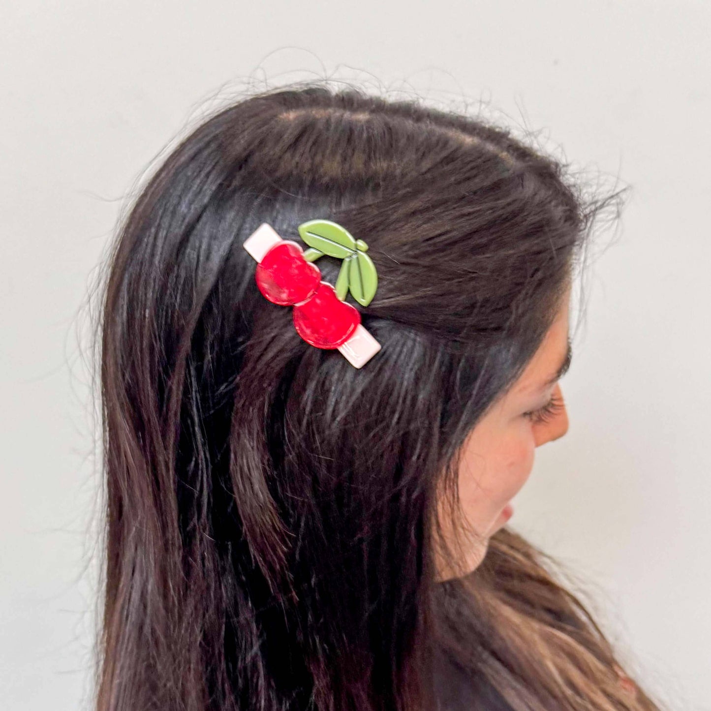 Cherries Alligator Hair Clip Set