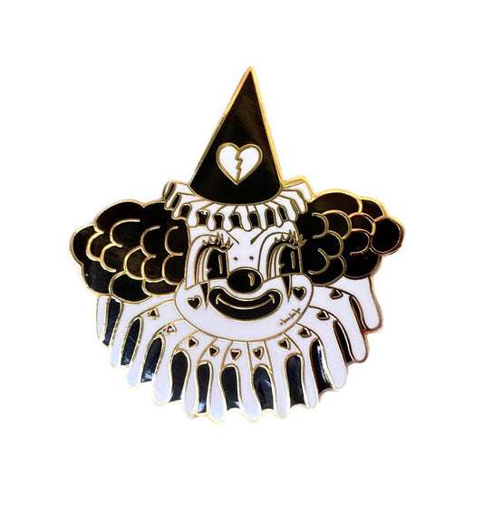 Goth Poopywise the Clown Enamel Pin