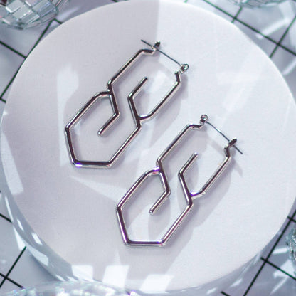 S Earrings (Silver)