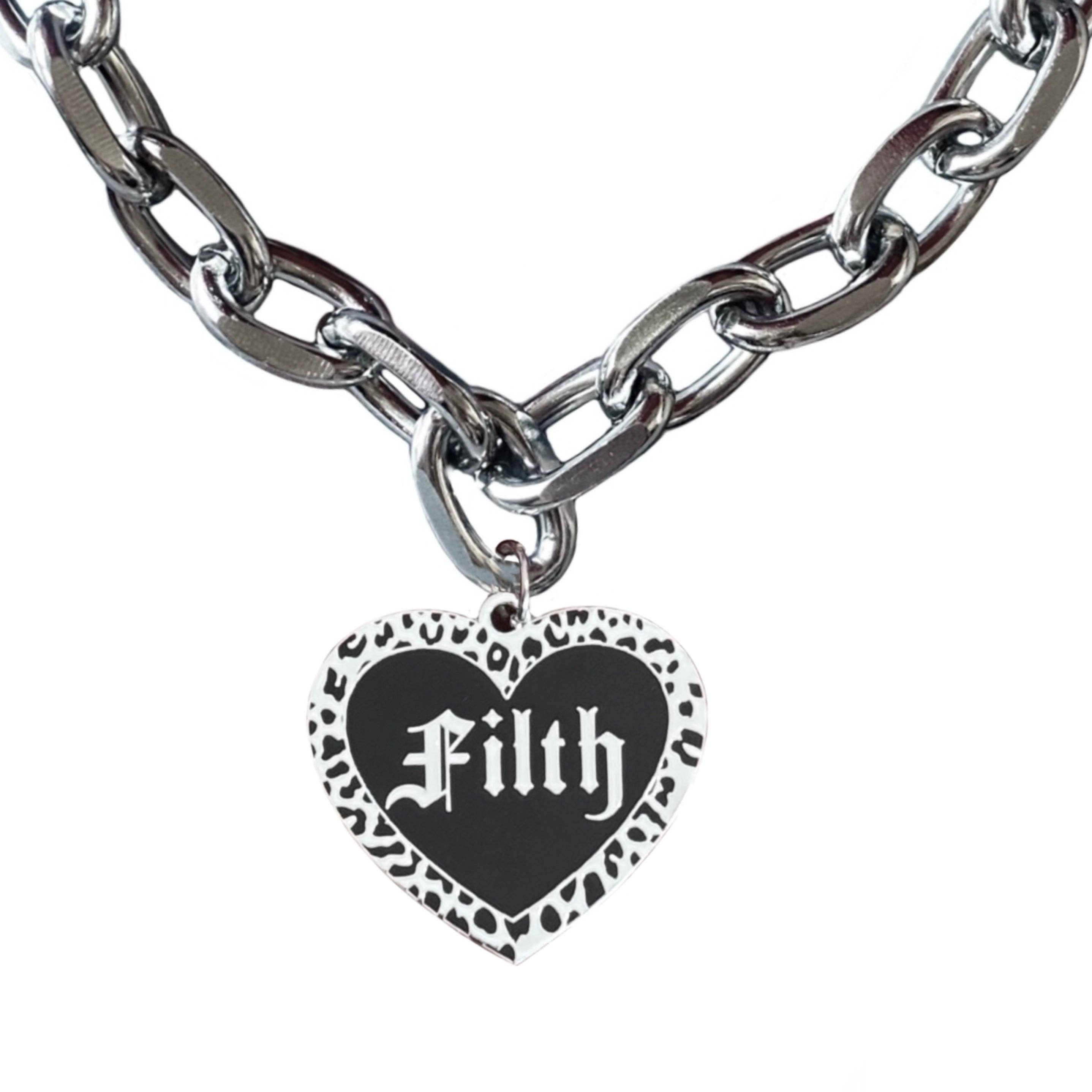 Goth Filth Heart Chain Choker – Stupid Kitsch