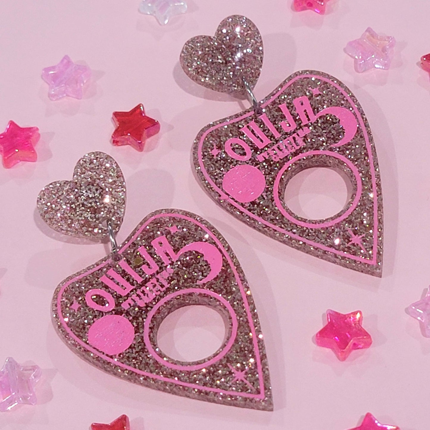 Ouija Planchette Acrylic Earrings