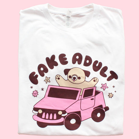 Fake Adult Tee by Tender Ghost at stupidkitsch.com