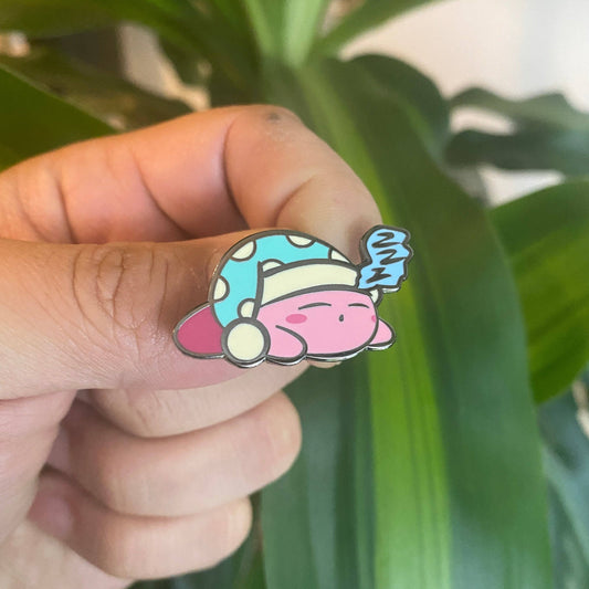 Kirby Sleeping Enamel Pin by Hype Pins