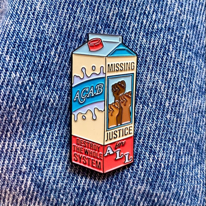A Serving of Justice Enamel Pin