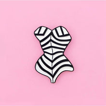 Load image into Gallery viewer, Retro Barbie Swimsuit Enamel Pin
