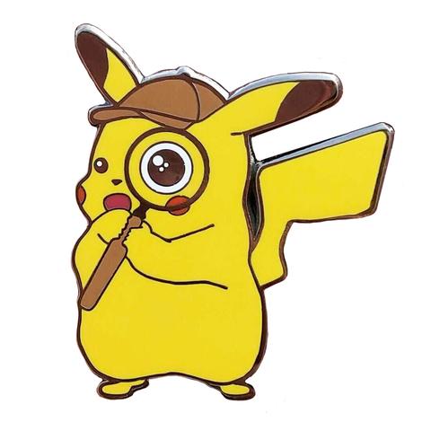 Surprised Detective Pikachu Enamel Pin
