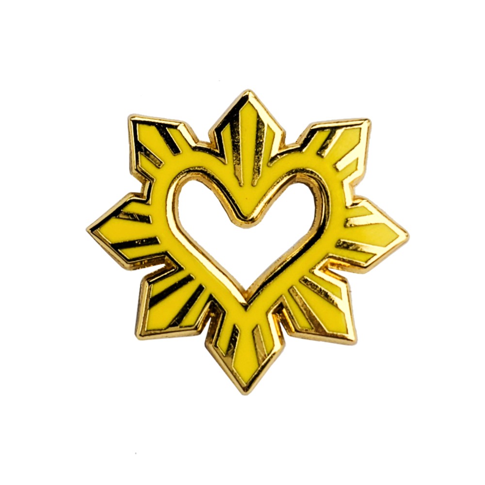 Pinay Pride Heart Sun Enamel Pin