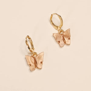 Butterfly Huggie Hoop Earrings