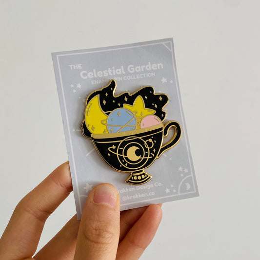 Cosmic Tea Enamel Pin