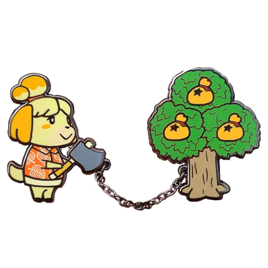 Isabelle with Money Tree Enamel Pin