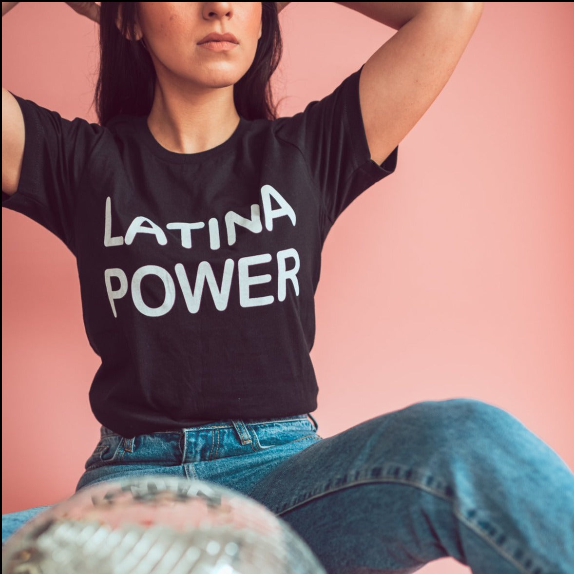 Latina Power Shirt in Black by Jen Zeano Designs