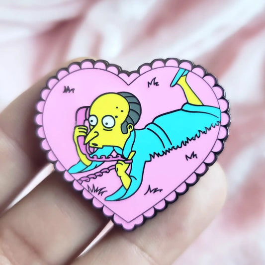 Mr. Burns Heart Enamel Pin